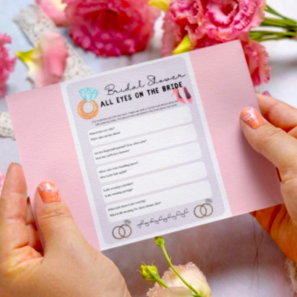 Wedding Bridal Shower Game (Set of 15)